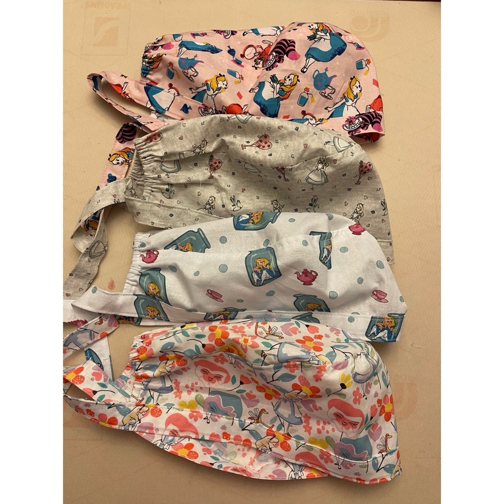 Disney Alice in Wonderland Skull Surgical Doctor Nurse Scrub Cap - New